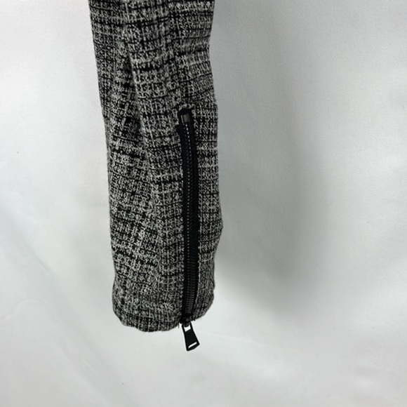 David Lerner Slim Track Jogger Pants with Vegan Details Plaid Black/White Size S - Picture 8 of 12